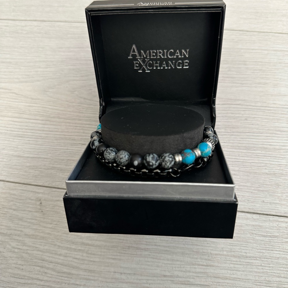 New American Exchange 2 bracelet stone beads for men